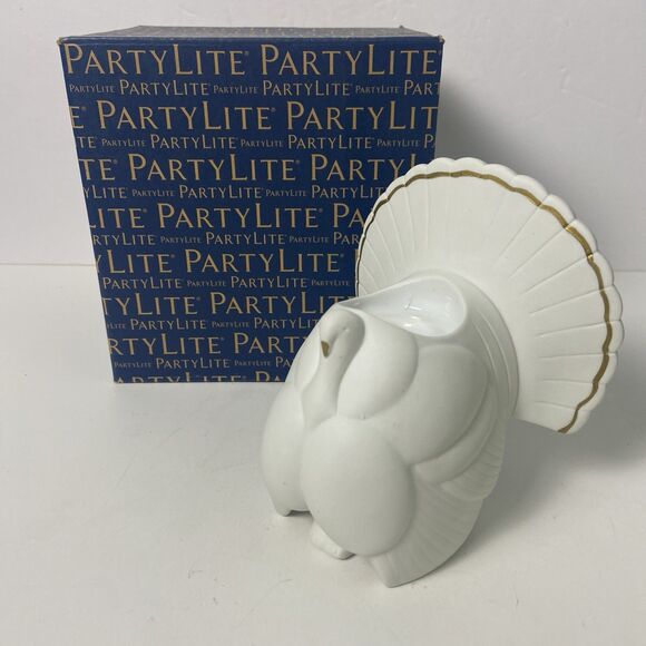 PartyLite Turkey Tea light/Votive Candle Holder Seasonal Lodge Ceramic - Picture 1 of 6